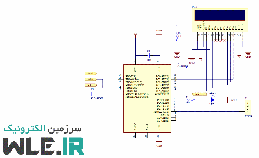 پروژه RPM سنج موتور DC با AVR
