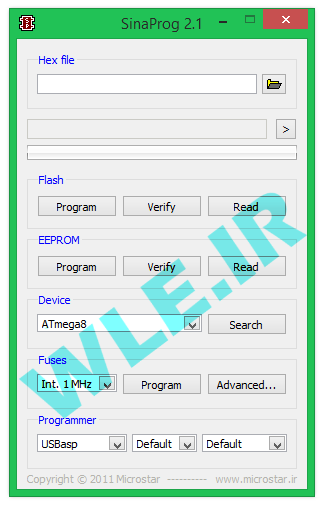 نرم افزار ساده پروگرام کردن AVR