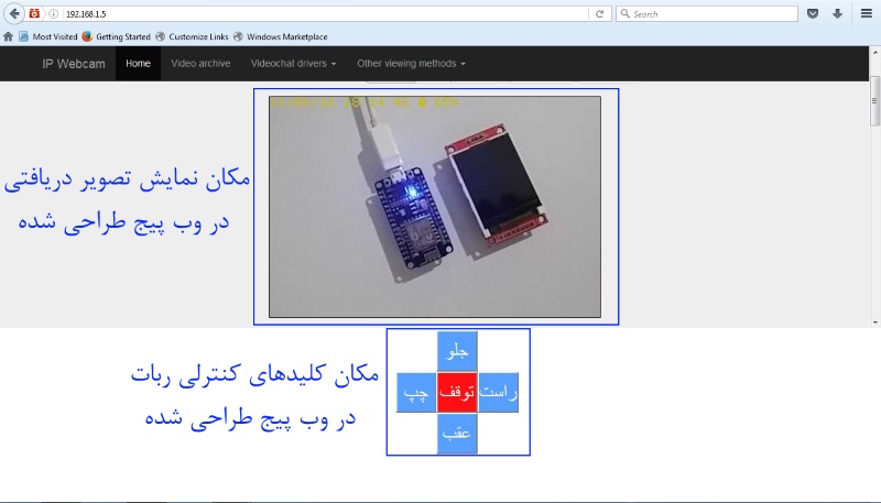 ساخت ربات دوربین دار کنترل شونده از طریق اینترنت