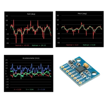 آموزش راه اندازی ماژول شتابسنج و ژیرسکوپ MPU6050 همراه با فیلتر کالمن